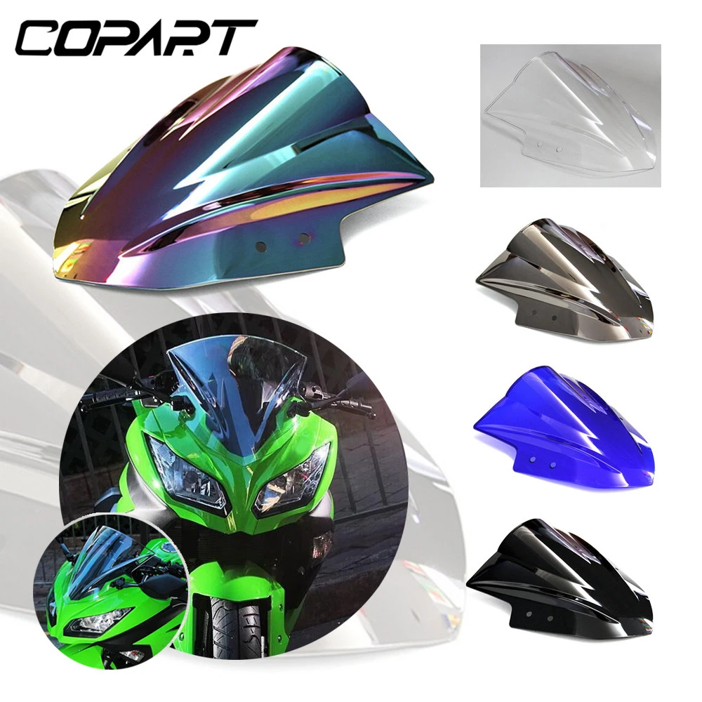 Двухветровое стекло для мотоцикла Kawasaki Ninja 300 EX300 EX300R EX 300R пузырьковое 2013 2014 2015 2016