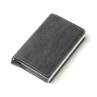 Деловой держатель для кредитных карт для мужчин и женщин, металлический RFID винтажный Алюминиевый футляр, кошелек для карт из искусственной кожи, карбоновый кошелек для заметок
