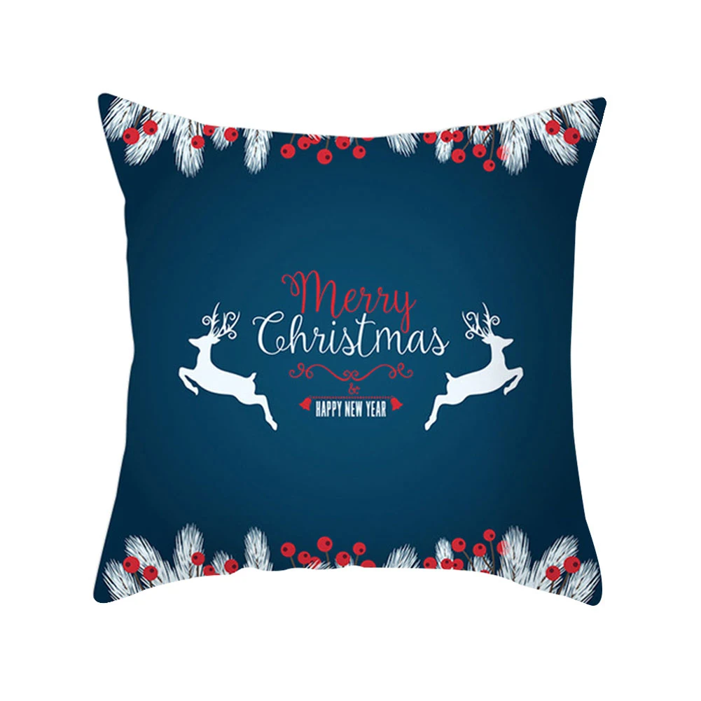

45*45cm Snowflake Christmas Tree Santa Elk Antlers Letters Gift Cushion Cover Xmas ome Decor Decorative Pillowcase 2020