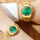 Часы наручные CHENXI для мужчин и женщин, водонепроницаемые классические золотистые деловые повседневные, из нержавеющей стали, подарок для пар