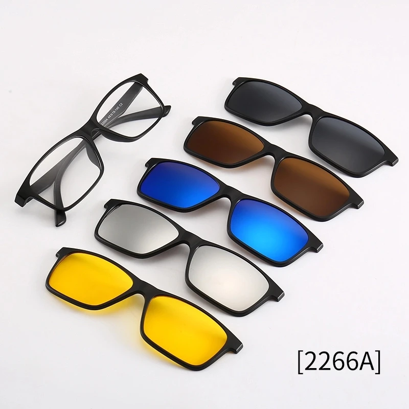 

Glasses Polarized UV400 Anti Reflective 5 pcs Magnetic Clip On Unisex Sunglasses
