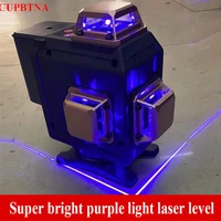 laser level 3d 4d 8 16line powerful purple light digital display 360%c2%b0 horizontal vertical self leveling system measure tools