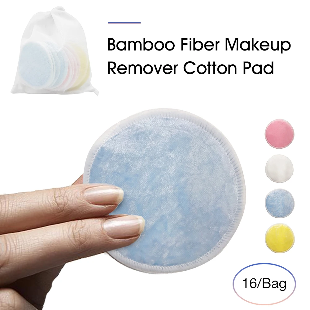 

2019 New Hot Bamboo Reusable Organic Cotton Pads Makeup Remover Washable Cleansing Microfiber Makeup Remover Beauty Tools Pretty