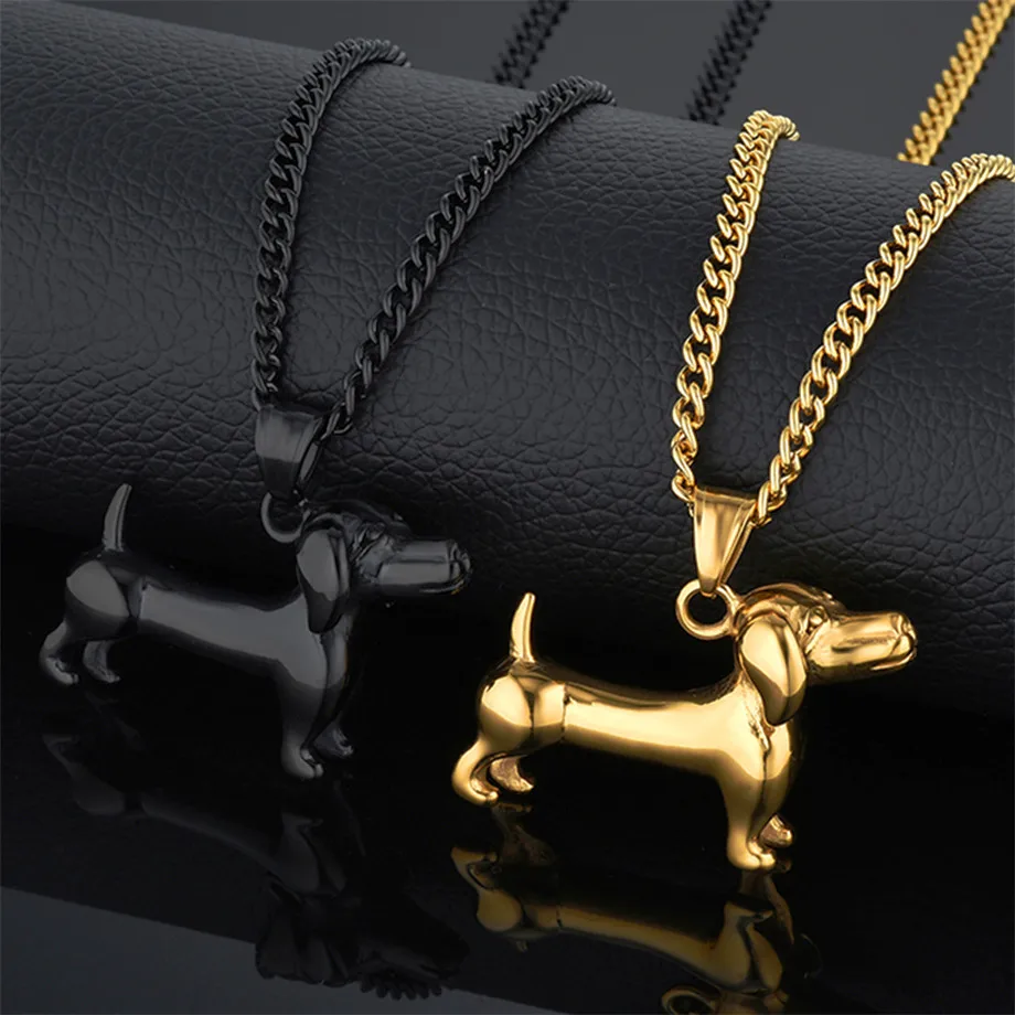 777 ожерелье из нержавеющей стали Женское и мужское колье в виде животного простая