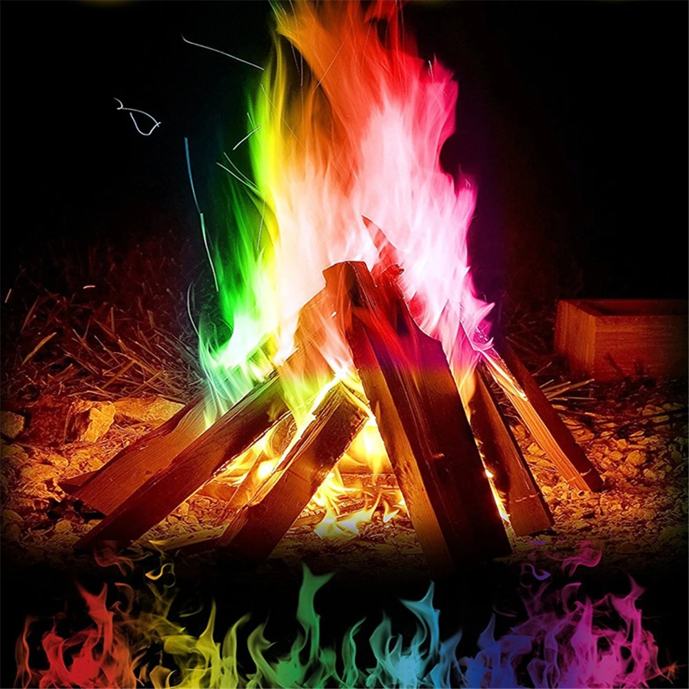 

Mystical Fire Colorful Flames Magic 10g/15g/25g Powder Bonfire Sachets Pyrotechnics Magic Trick Outdoor Camping Hiking Survival