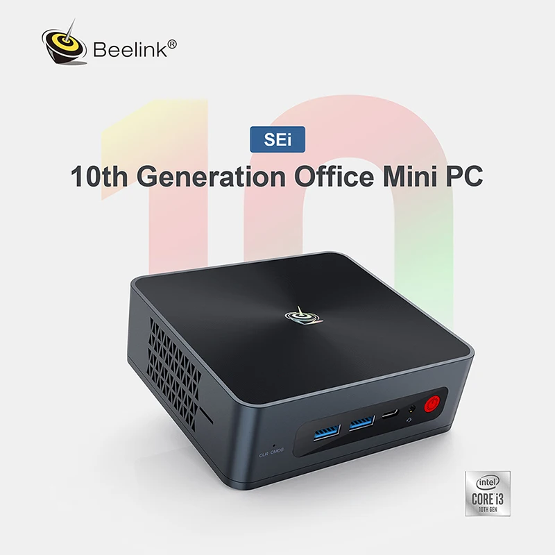 Beelink SEI Мини ПК 10th Intel I3 10110U 2 1 ГГц Turbo 4 64G Wi Fi 6 USB3.0 Bluetooth 5 0 SSD NVME/SATA 2280 офисные мини