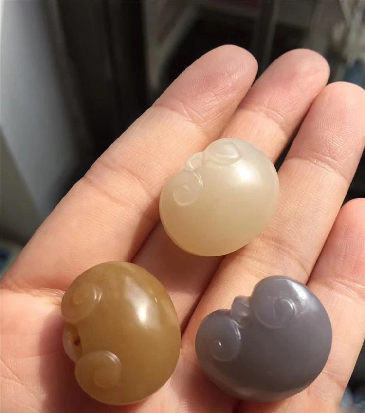 Бутик и тианью кулон нефрит дым фиолетовый белый замок для детей висячий Длинная