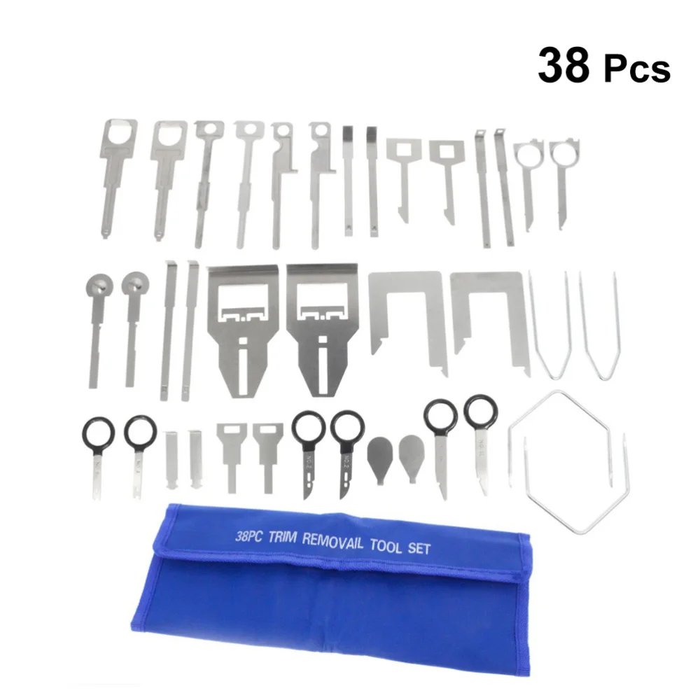 

38 шт./компл. набор инструментов для снятия автомагнитолы для Audi Mercedes Citroen (синий)