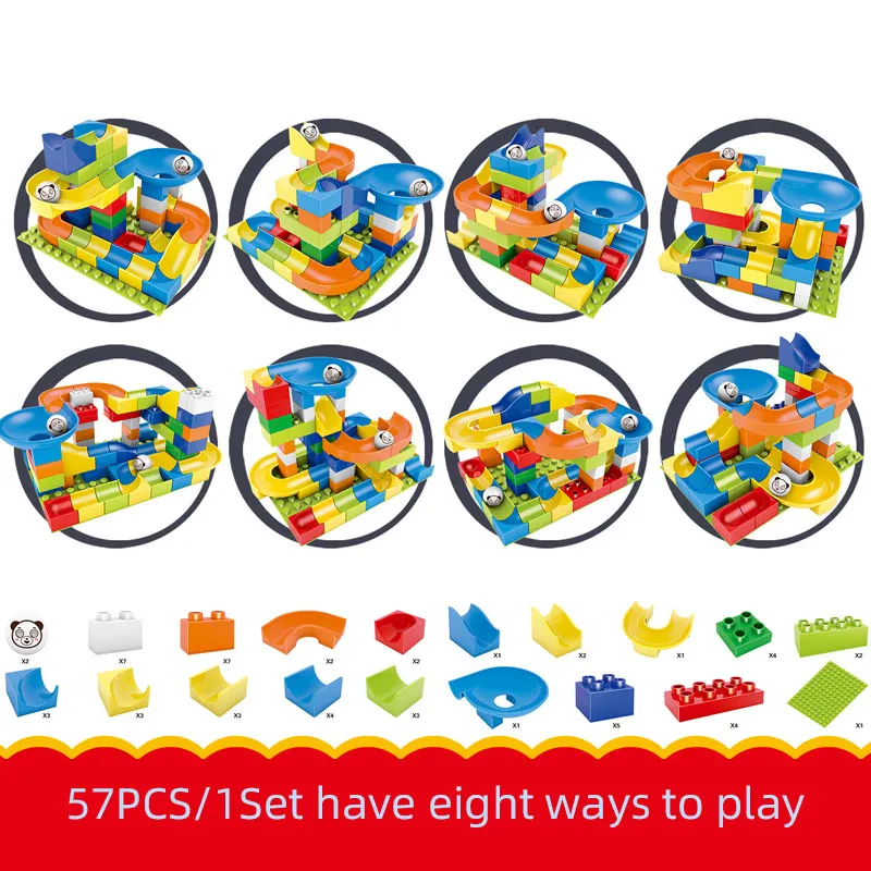 57pcs UMEILE Friends кирпич набор розовый город девочка принцесса семья Дом дети игрушки строительный блок совместим с Duplo кирпич подарок - Цвет: 57pcs