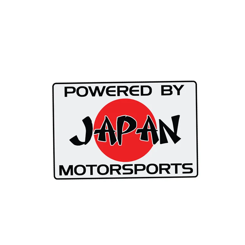 

New Car Stickers Styling POWERED BY JAPAN MOTORSPORTS Cover Scratch Decal Bumper Bodywork Vinyl Car Interior KK12*8cm