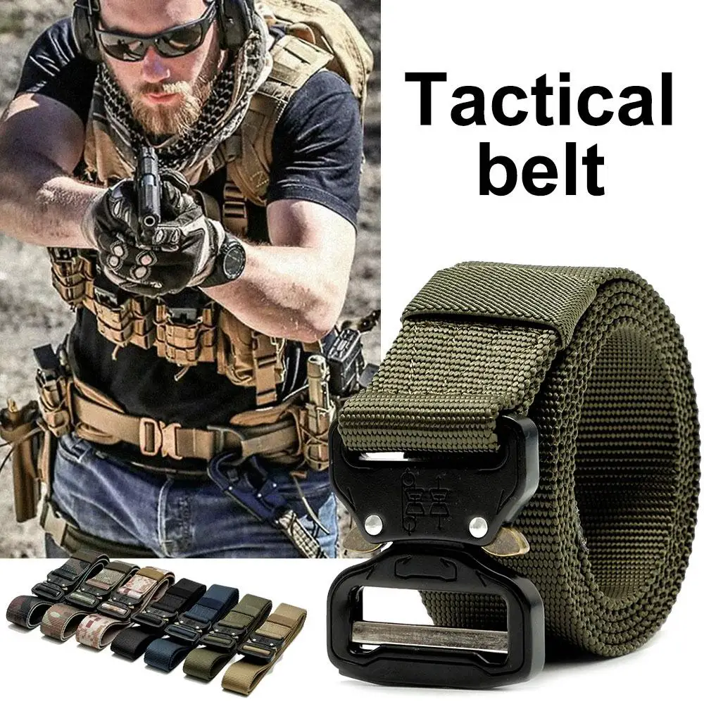 

Alloy Buckle 7 Color Waist Straps Training Belt Tactical Belt Practicality Adjustable Military Equipment Emergency Survival
