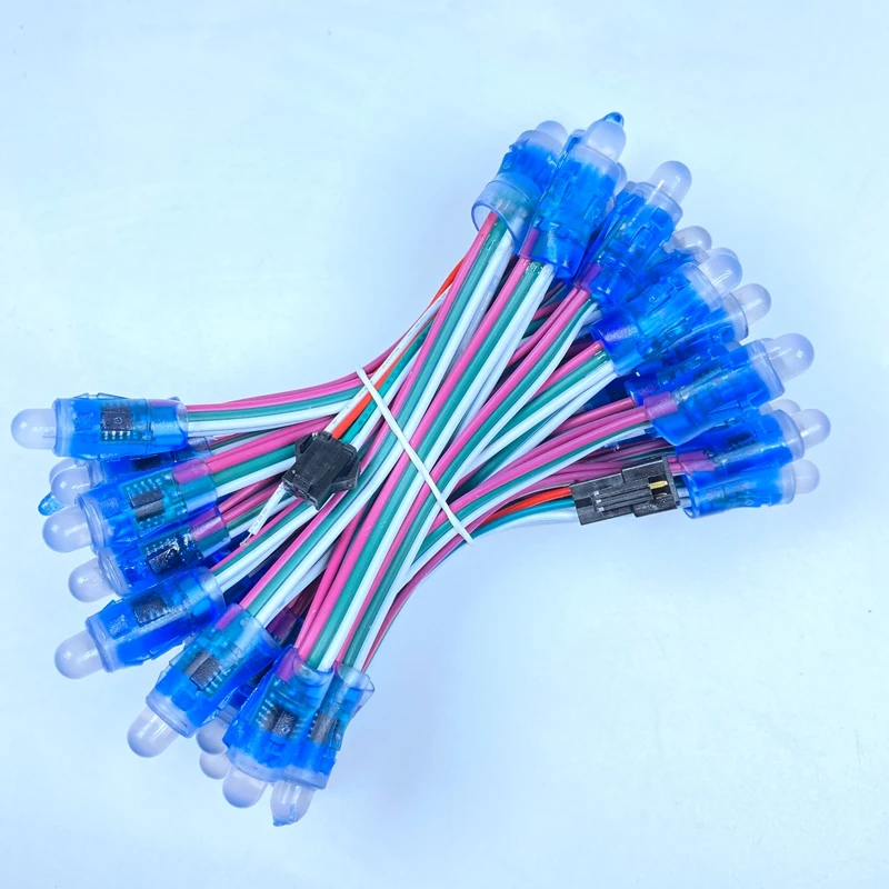 50 светодиодный s 12 мм WS2811 2811 IC полный Цвет пикселей модуль светильник вход DC5V IP65