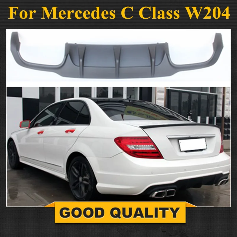 Mercedes c63 Стиль w204 PP пластиковые диффузор губа на задний бампер для 2011 2012 2013 2014 Benz C180