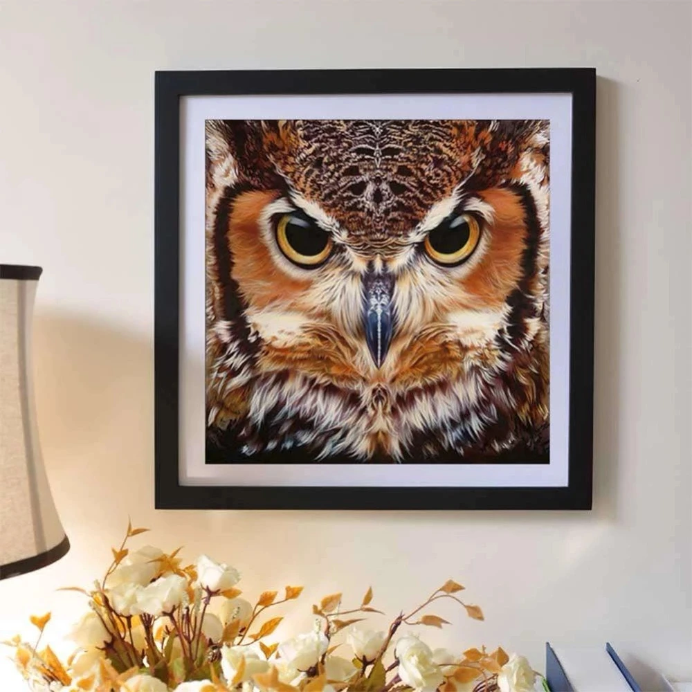 

5D DIY diamond painting owl head cross stitch diamond embroidery diamond wall sticker home decoration