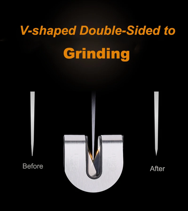 Knife Sharpener Kitchen Knives Sharpening Stone 3-Stage Diamond Ceramic Tool Sharpens Dull Quickly | Дом и сад