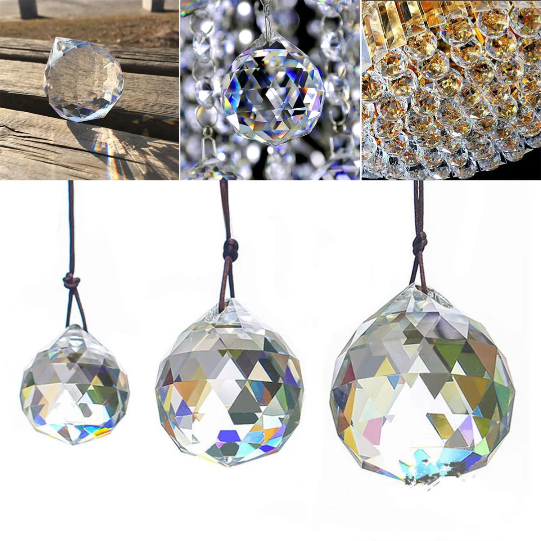 5 размеров прозрачный фэн-шуй подвесной хрустальный шар сферическая Призма