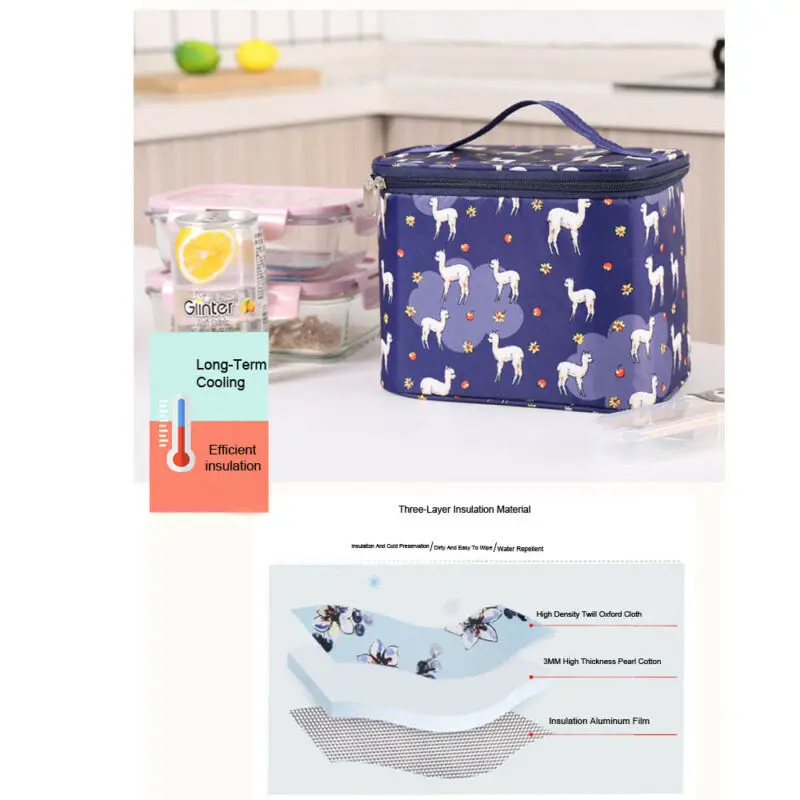 Термосумка для пищи взрослых с принтом Ланч-бокс работы офиса школы мужчин