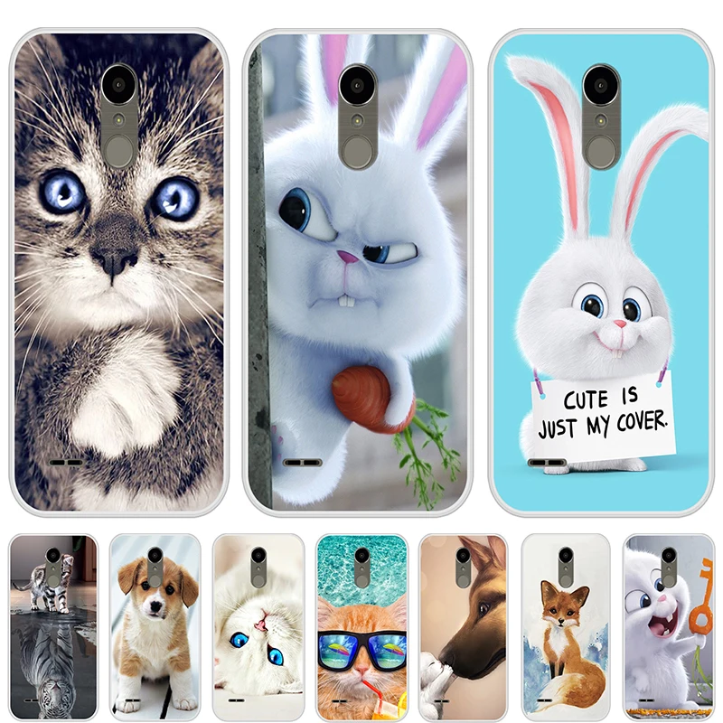 

Phone Case For LG K10 2017 Silicone Cute Animals Soft TPU Cover For LG K 10 2017 Case
