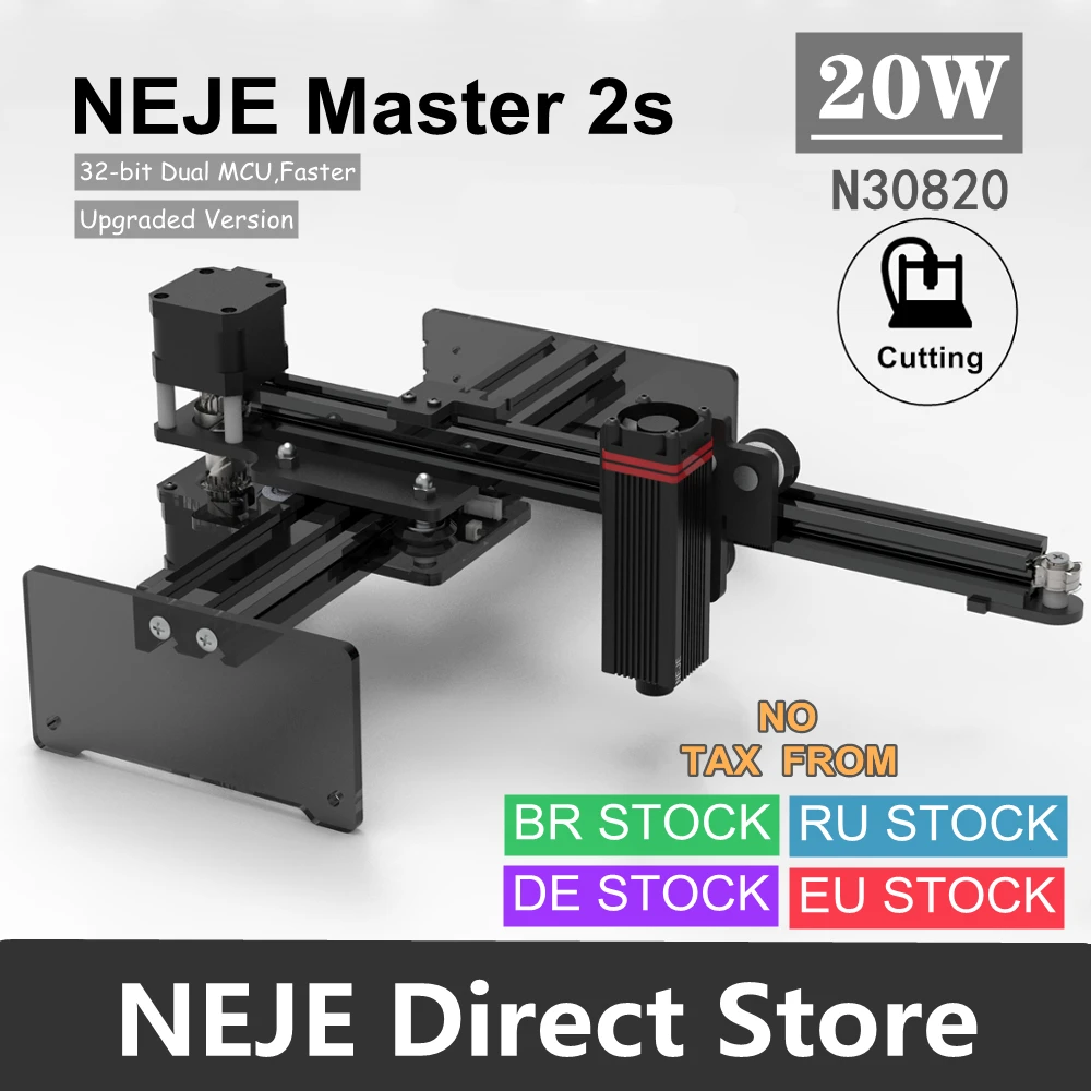 

NEJE Master 2S 20 Вт N30820 ЧПУ лазерный резак для дерева гравер режущий станок принтер маркировочный инструмент с Bluetooth приложение управление сгоран...