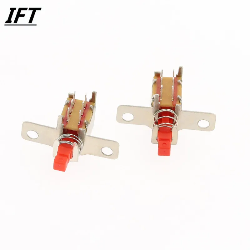 10Pcs Free shopping A03-08 6pin TV Power Switch With Spring Self-locking Red DC 12V 50MA Unidirection Push-button | Обустройство дома