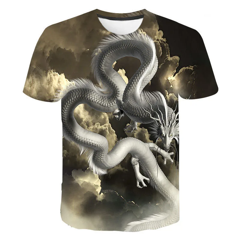 

Men's And Women's Summer Street Cool Man 3D T-Shirt 2021 Animal Dragon Print T-Shirt Hip Hop Trend Funny Short Sleeve Oversize