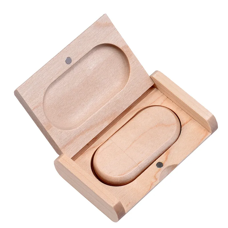 Maple with BOX POWERONE(более 10 шт. бесплатный логотип) Деревянный usb+ коробка usb флэш-накопитель 4 ГБ 8 ГБ 16 ГБ 32 ГБ 64 ГБ фотография свадебный подарок - Цвет: Maple with BOX