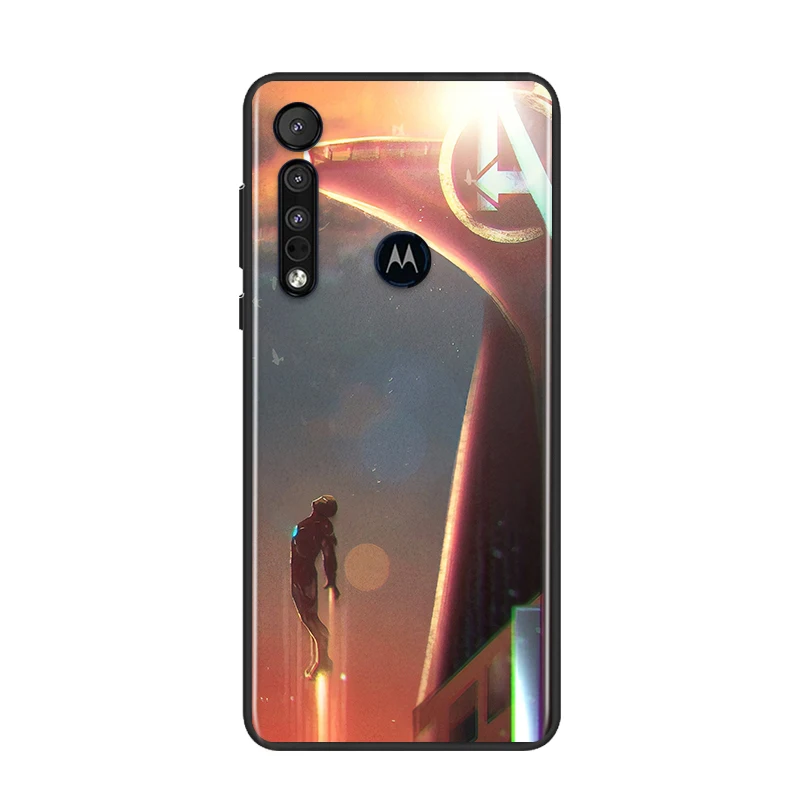 

Cool Iron Man Marvel For Motorola G9 G8 G Edge One E7 E6 Power Lite Marco Hyper Fusion Plus Play Black Phone Case Cover