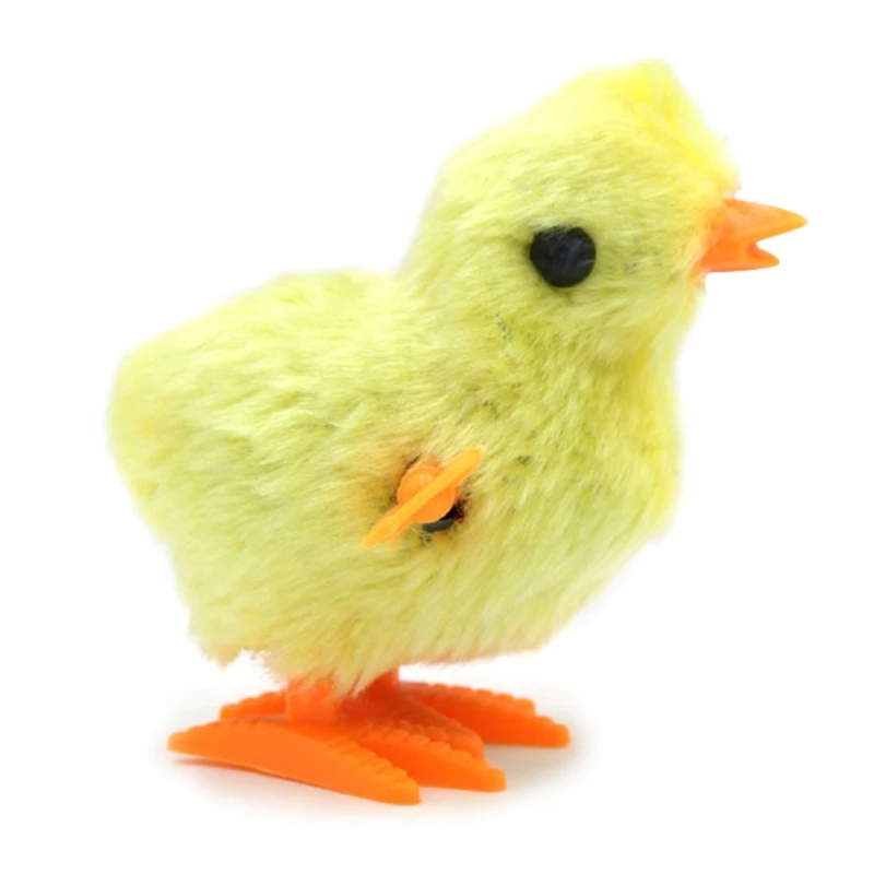 

8cm/3inch Novelty Plush Chicken Soft Cotton Miniature Stuffed Tiny Wind-up Plush Doll with Pecking Move Mini Plush Toy