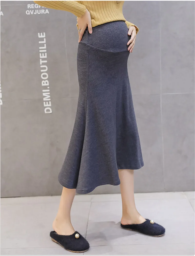 Платье Poungdudu для беременных женщин платье длинное раздельное вязаное с широкой