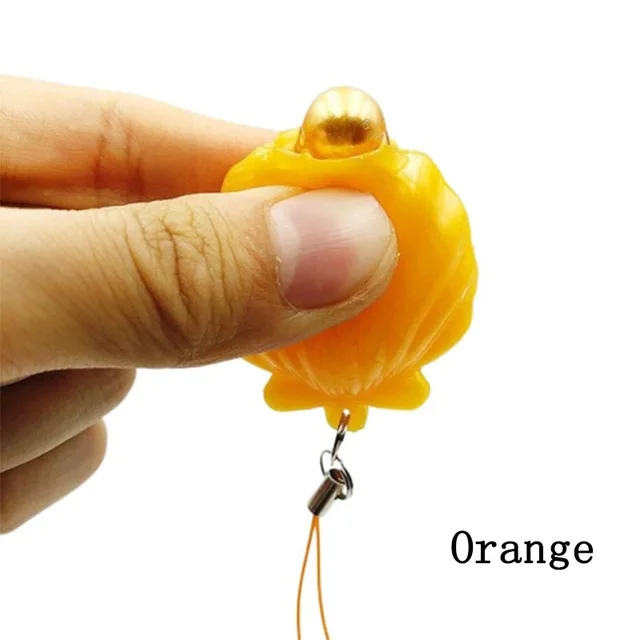 Orange Мягкое бесконечное сжимающее антистресс в виде ракушки игрушка Экспрессия брелок Подвеска орнамент снятие стресса декомпрессия игрушки антистресс - Цвет: Orange