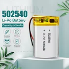 Перезаряжаемый литий-полимерный литий-ионный аккумулятор 3,7 в, 500 мАч, 502540, литий-ионный Литий-полимерный аккумулятор для MP4 MP5, игрушки GPS, Индукционная лампа, внешний аккумулятор, Смарт-часы