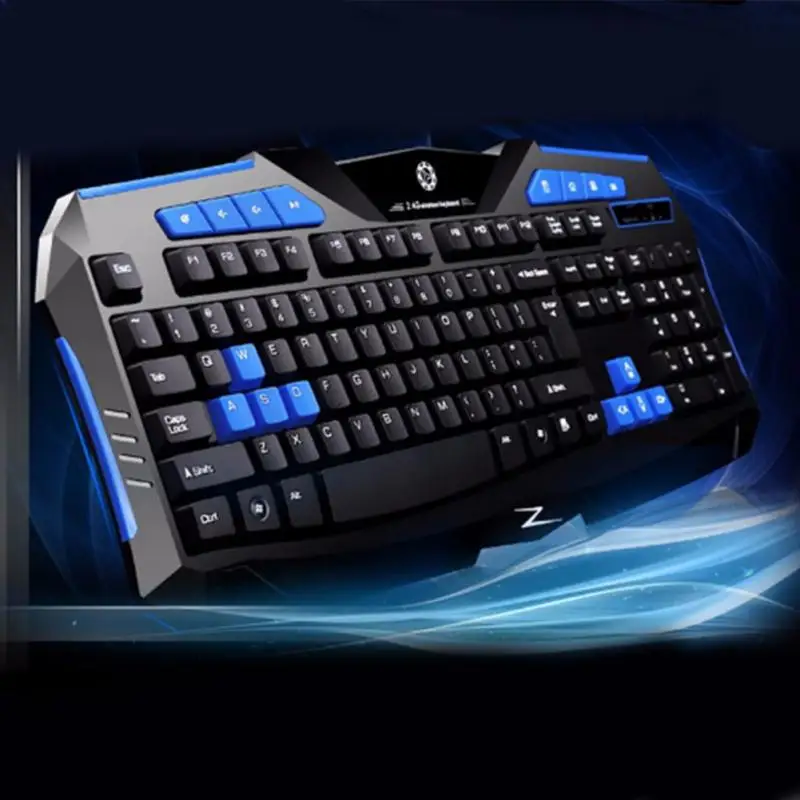 F1 Wireless Gaming Keyboard Mouse Suit Home Office Laptop Desktop 2400DPI Waterproof Kit Gamer with Lightweight Operate