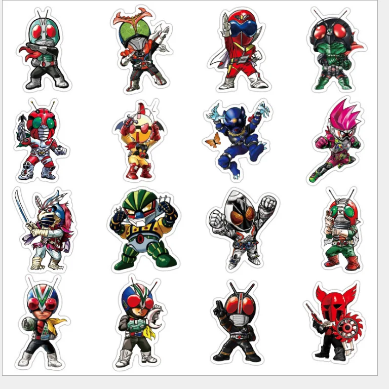 

50Pcs Kamen Rider Japanese Adventure Stickers For Motorcycle Luggage Skateboard Bicycle Fridge Waterproof Anime Stickers