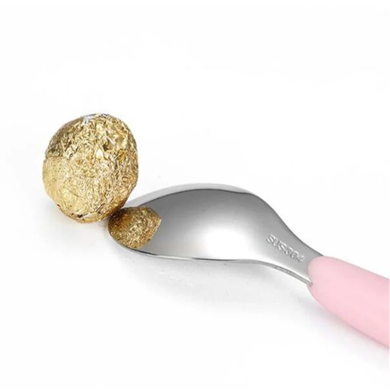 

2 Pcs/Set Baby Tableware Set Children Feeding Utensil Stainless Steel Infant Spoon Kids Cutlery Food Feeding Gadgets Spoon Fork