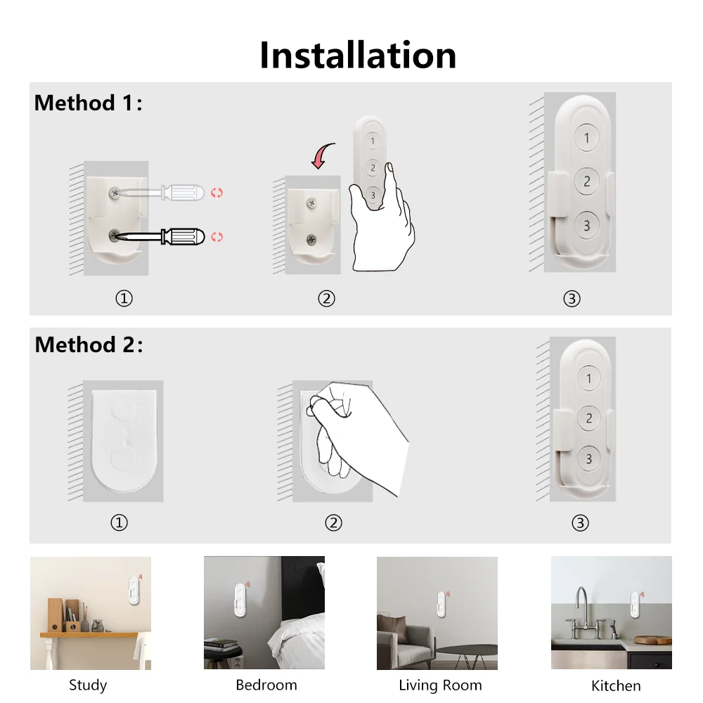 Tuya ZigBee 3.0 беспроводной портативный занавес с дистанционным управлением работает
