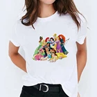 Свободная Женская футболка Disney, современные принцессы, Лидер продаж, женская футболка, лидер продаж, Повседневная Изысканная футболка Tumblr Mujer Ulzzang