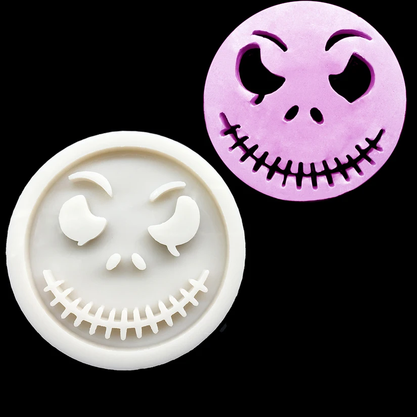 

Wholesale 10 pcs/lot Halloween Grimace Silicone Mold Sugarcraft Chocolate Cupcake Baking Mold Fondant Cake Decorating Tools