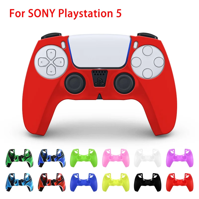 

12 Colors Case For PS5 Soft Silicone Rubber Case Cover For SONY Playstation 5 For PS5 Controller Protection Case For PS5 Gamepad