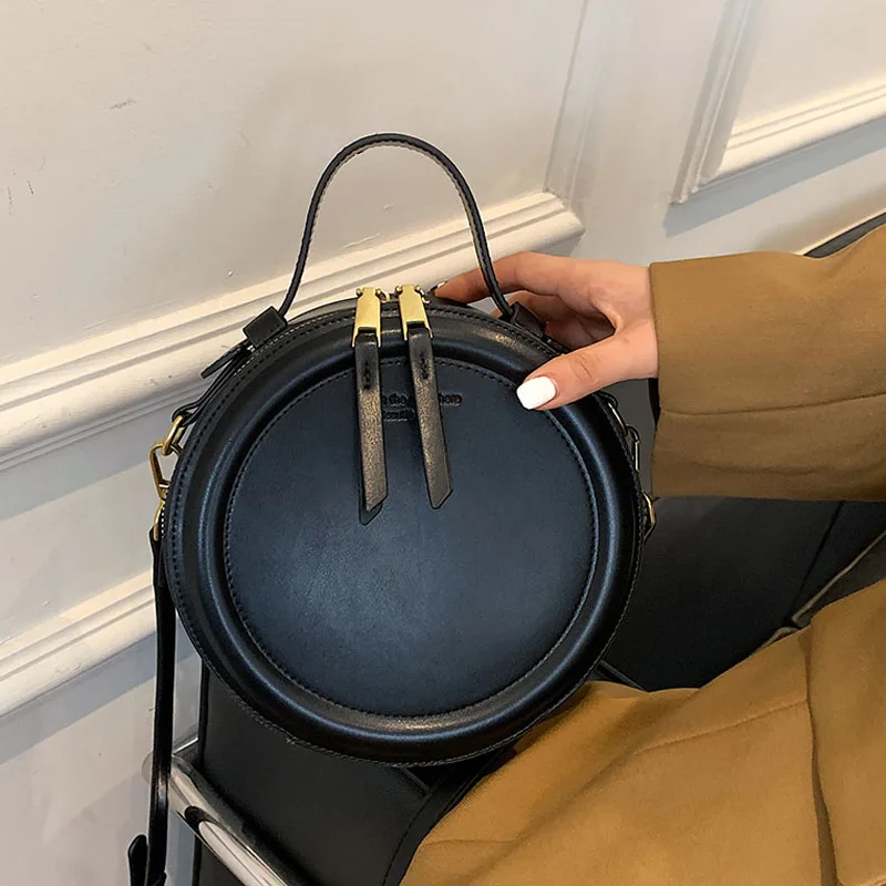 

Женские сумки круглой формы из ПУ кожи, однотонные дизайнерские сумки для женщин, модные сумки через плечо, простые клатчи, кошельки