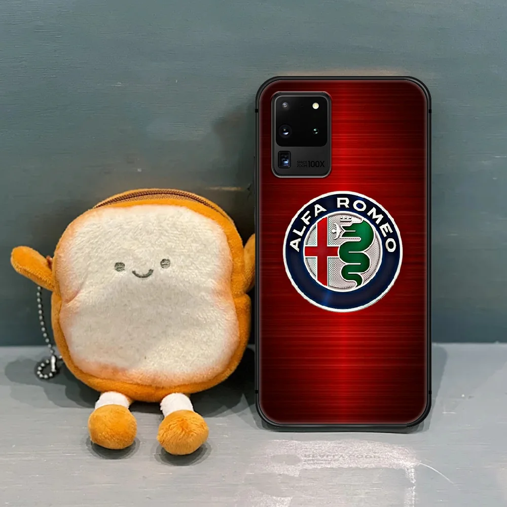 

Italy Luxury Alfa Romeo Phone Case Cover Hull For Samsung Galaxy S 7 8 9 10 e 20 FE uitra plus Note 9 10 20 black Coque Tpu