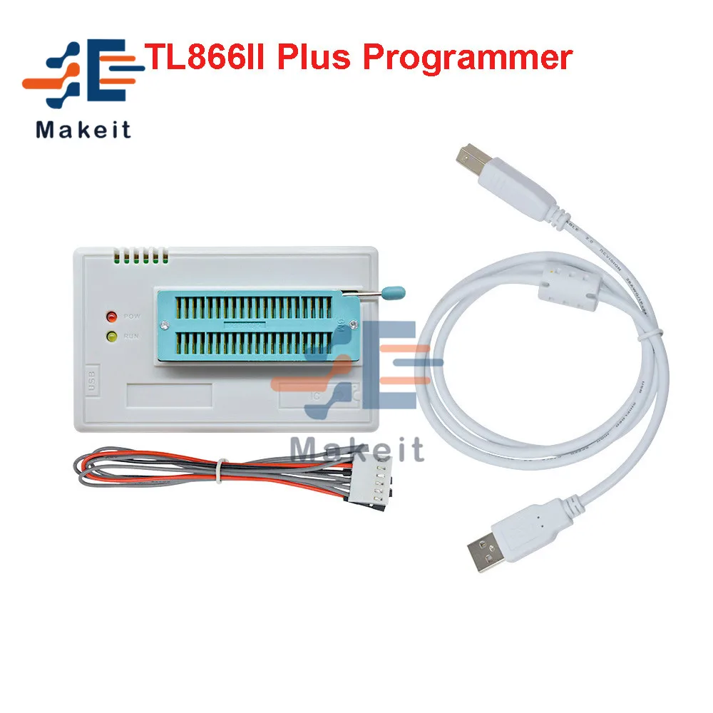 Программатор TL866II Plus Universal Minipro + 7/10/17/28 адаптеров SOP8 IC Clip TL866 PIC Bios высокоскоростной