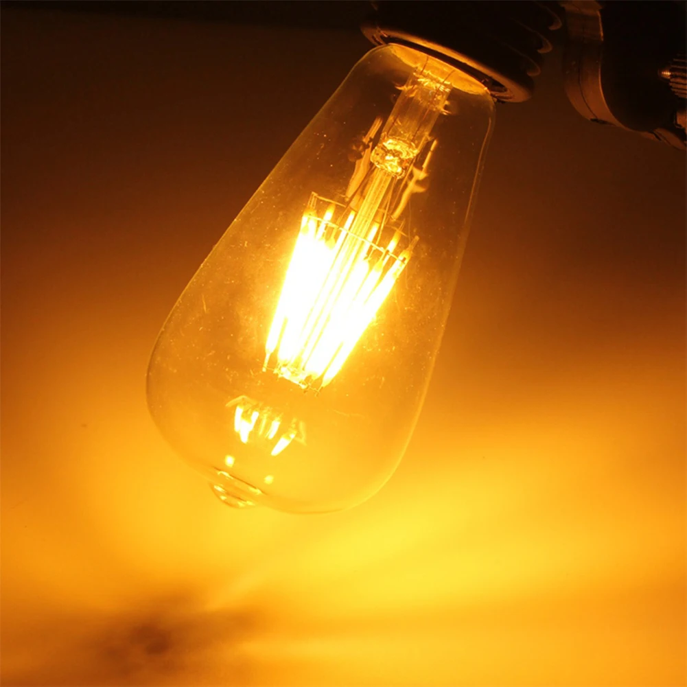 

TSLEEN 10x E27 ST64 220/110V 4/8/12/16W Retro Edison COB LED Bulb Vintage Ball Light Filament Lamp Lampada For Home Decor