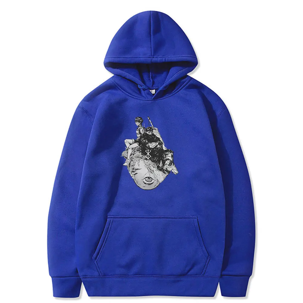 

Лидер продаж, мужской костюм берсерка, смешной мультяшный пуловер в японском стиле Харадзюку С Капюшоном, одежда, мужские винтажные свитшот...