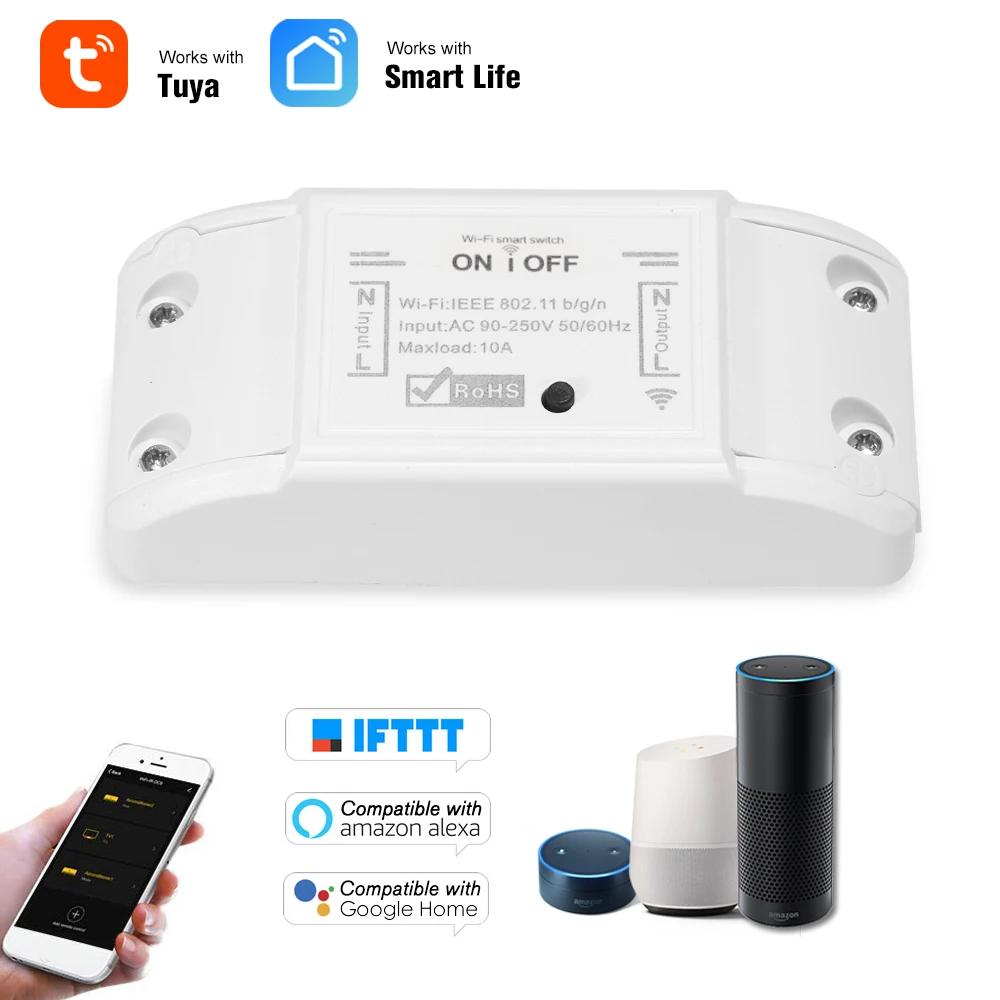 Интеллектуальный переключатель Wi-Fi Умный дом таймер 10A/2200 Вт электрические