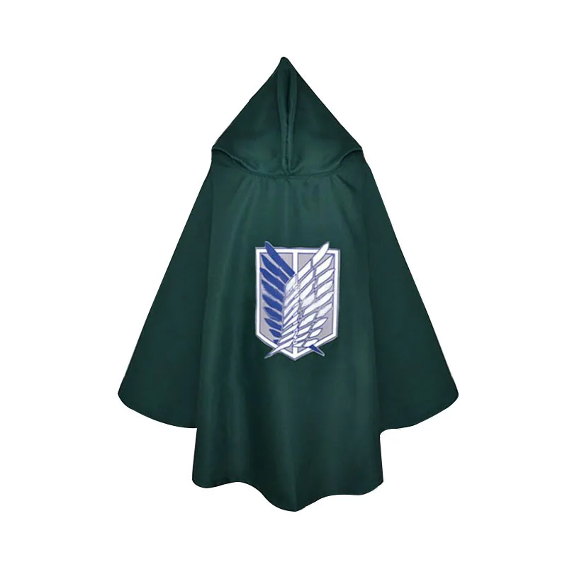 

Anime Attack on Giant Cos Suit Investigation Corps Levier Captain Cosplay Green Cloak Allen Small Jacket