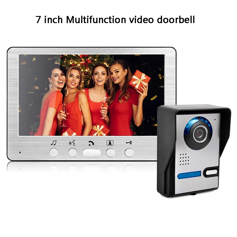 7 дюймов проводной видео дверной глазок дома домофон телефон двери домашней