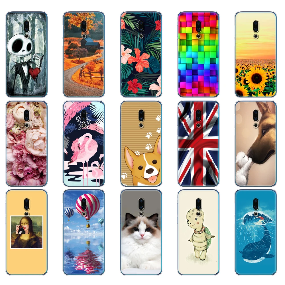 Чехол для Meizu 16th 6 0 дюйма силиконовый чехол с рисунком Plus 5 мягкая задняя крышка из