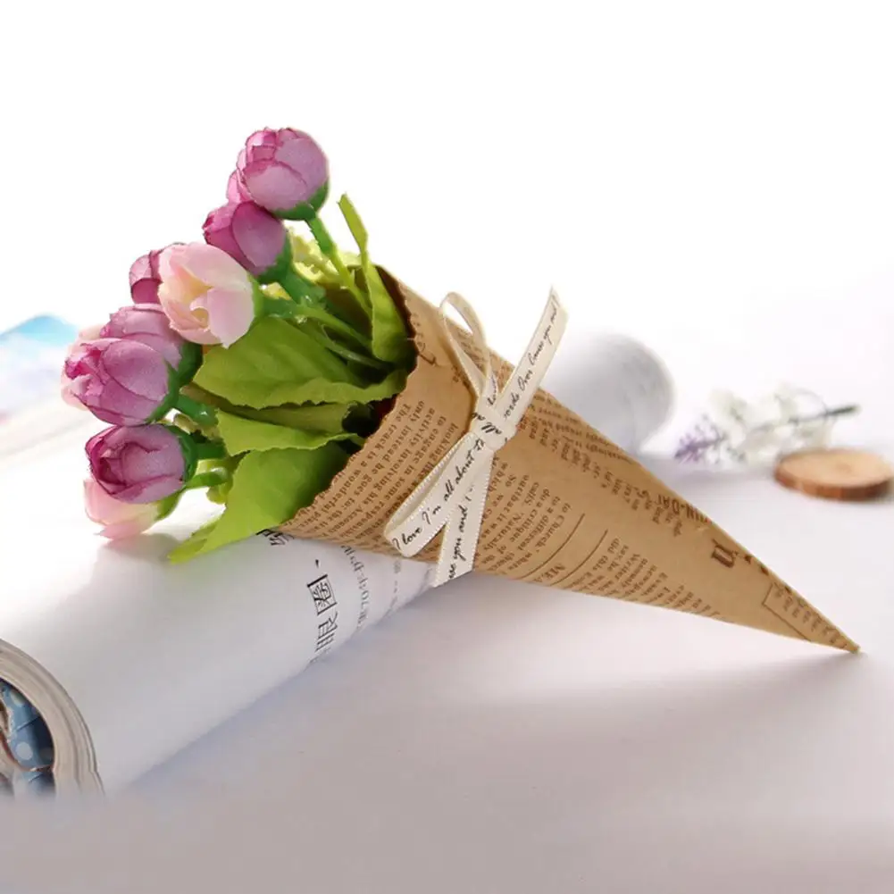 Миниатюрный бумажный тюбик цветок для вечерние ринки свадьбы чистое и свежее