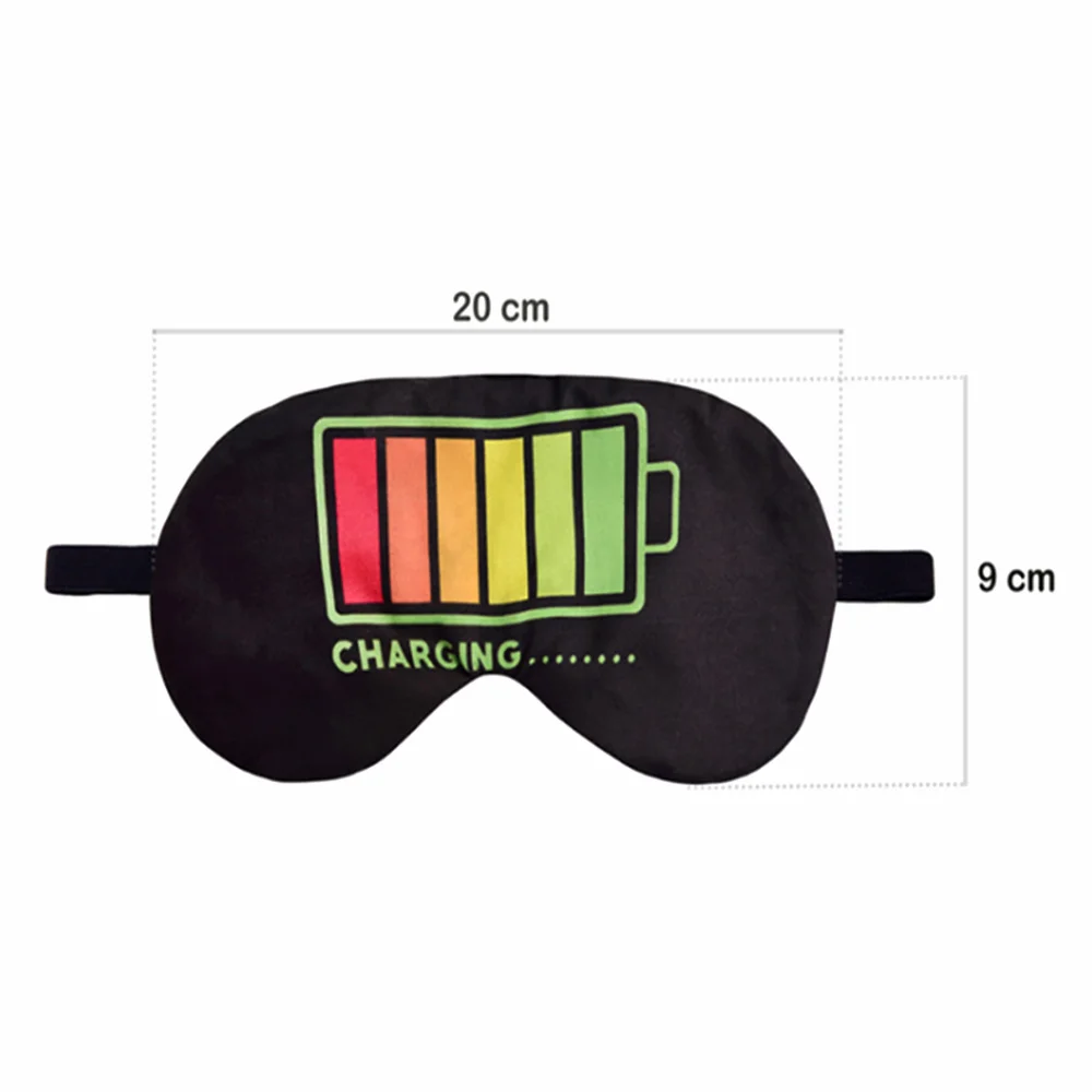 

Battery Pattern Breathable Fabric Eyeshade Sleeping Eye Mask Portable Travel Rest Aid Eye Cover Shadow Eye Patch Simple