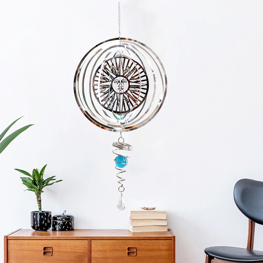 3d-колокольчики ветра солнца из нержавеющей стали складные вращающиеся Спиннеры